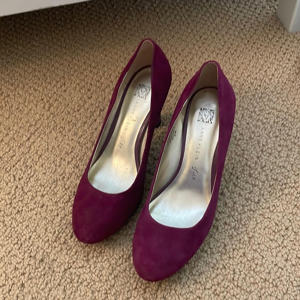 Dark Purple 3” Heels - size 6.5